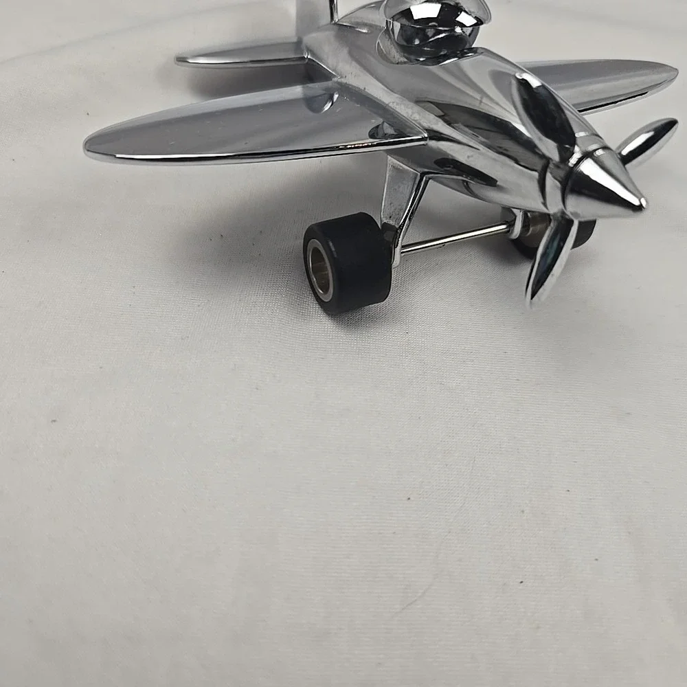 TROIKA Germany Polished Metal Airplane Magnetic‎ Paperweight / Desk Decor